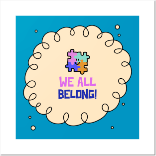 We all belong! - Autism Awareness Posters and Art